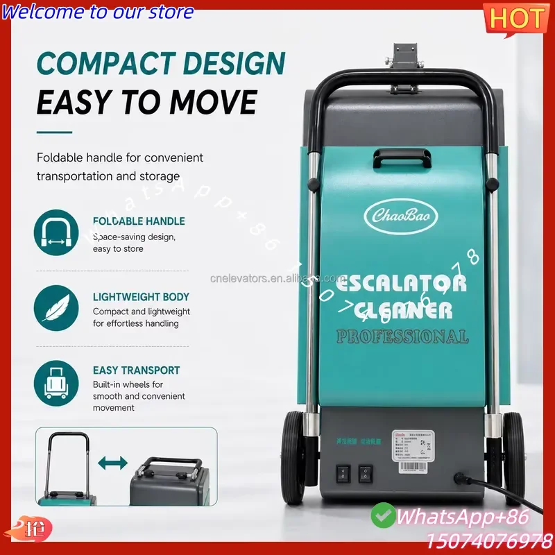 2026 Escalator Cleaner Automatic Escalator Cleaning Machine for Step and Flat Section Cleaning