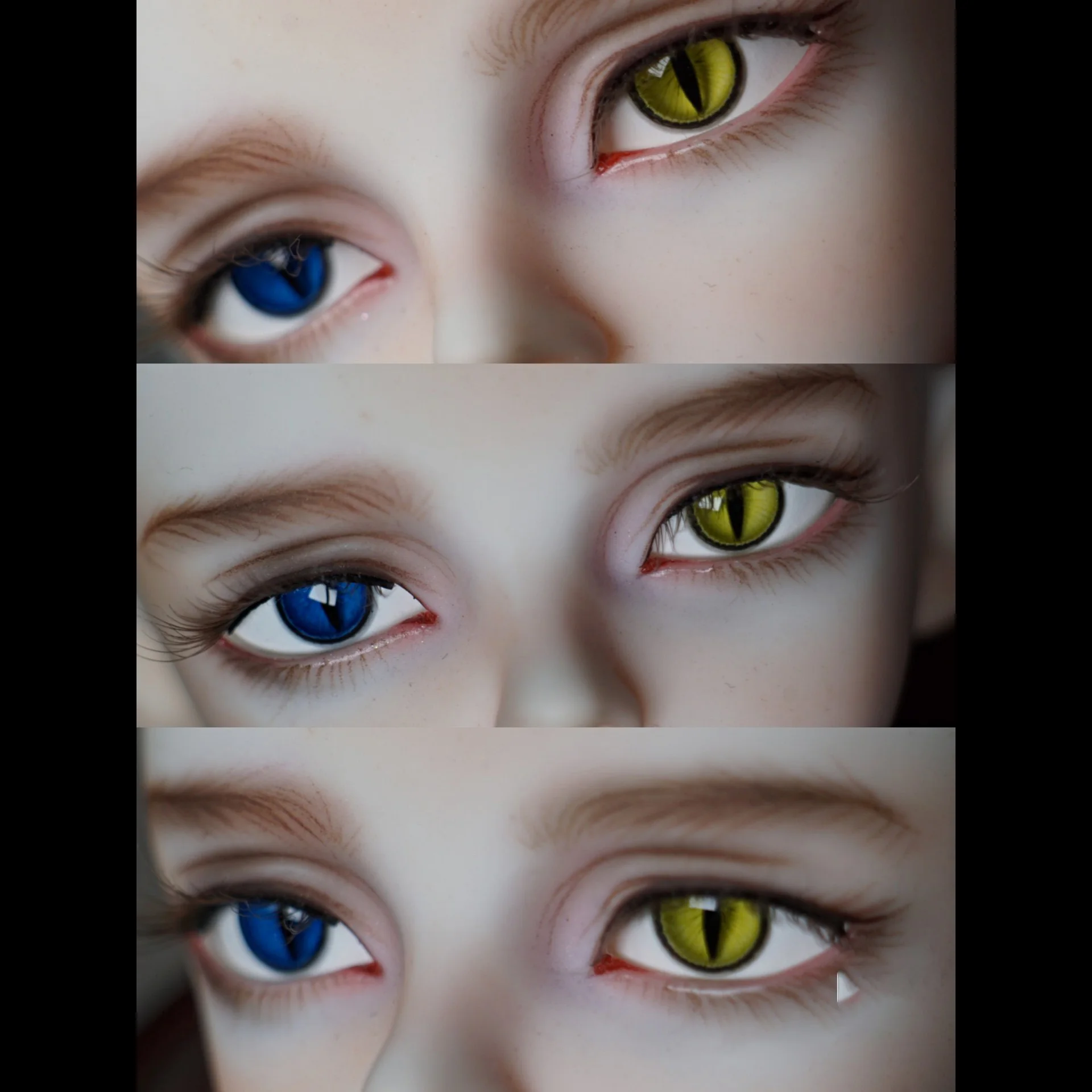 

12mm/14mm Resin Eyes Blue Yellow Doll Eyeball Cat Eyes Doll Accessories For 1/6 1/4 BJD Doll DIY Handmade Eyeball