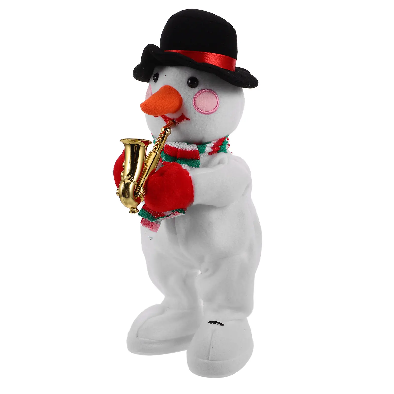 

Electric Musical Snowman Christmas Decoration Battery Operated Dancing Snowman Playing Instrument for Kids Gifts Party Home