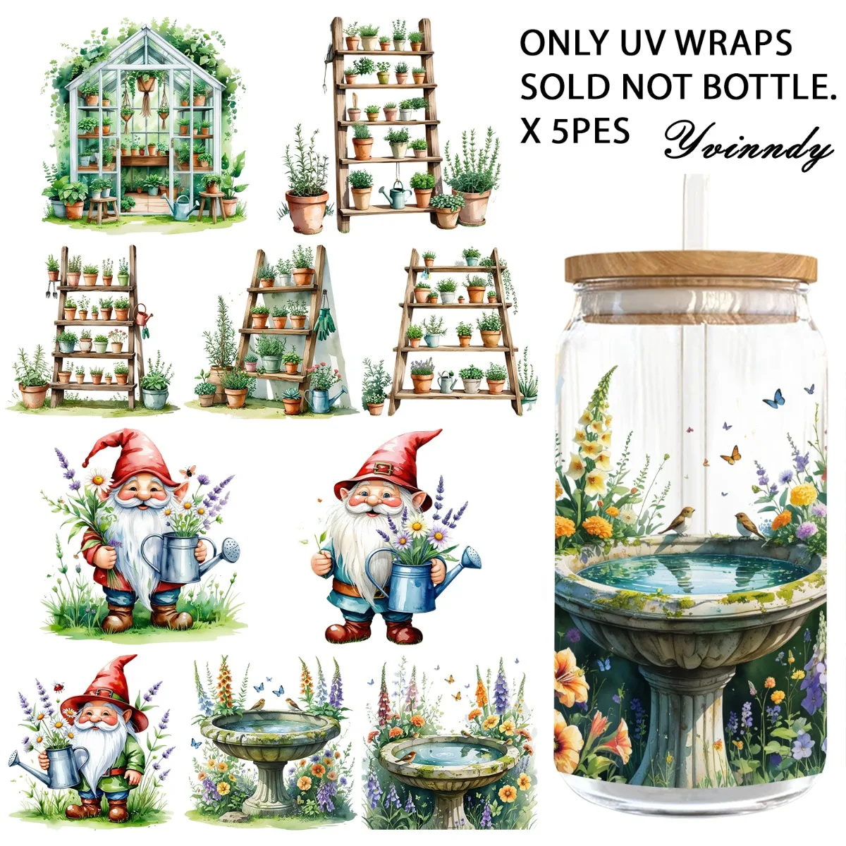 5Pcs/Set Of 16OZ Uv…