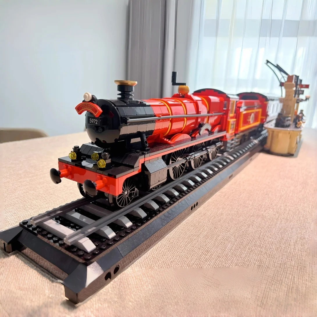Tren de Vapor, Tren de Carga Pesada, Tren Expreso, Estación Mágica, Bloques de Construcción, Juguete Creativo, Decoración de Escritorio, Regalo de Cumpleaños