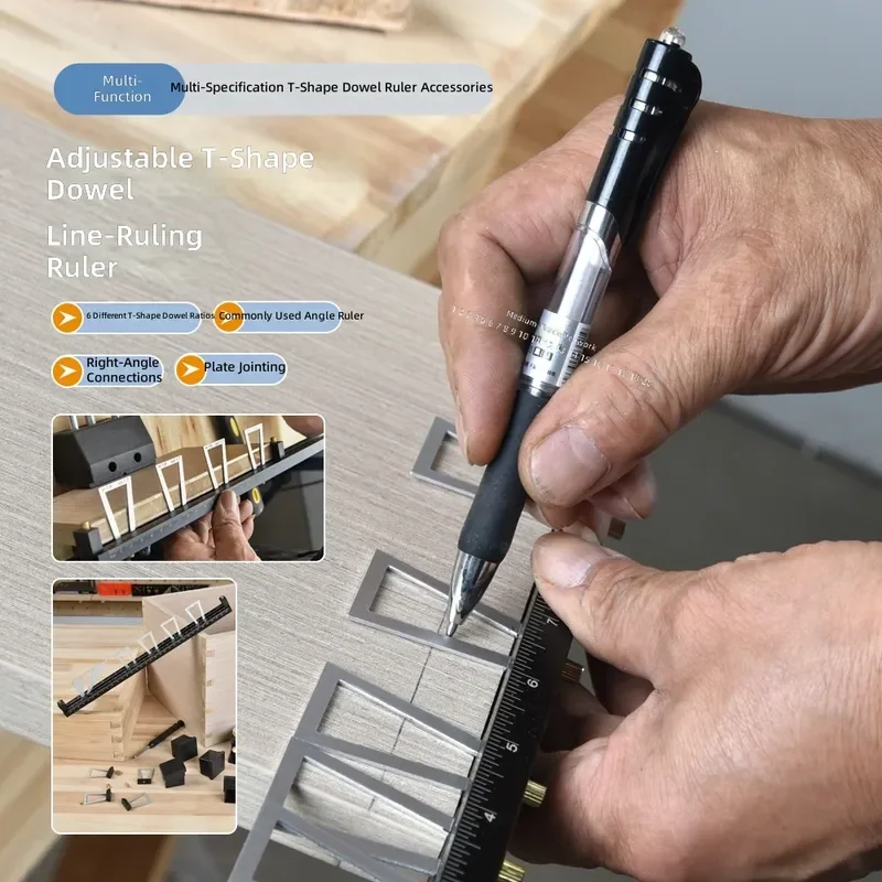 Woodworking Dovetail Tenon Scribing Gauge Scriber Template Drawing Tool Accurate Multi Specification 1:5 1:8 for Carpenter
