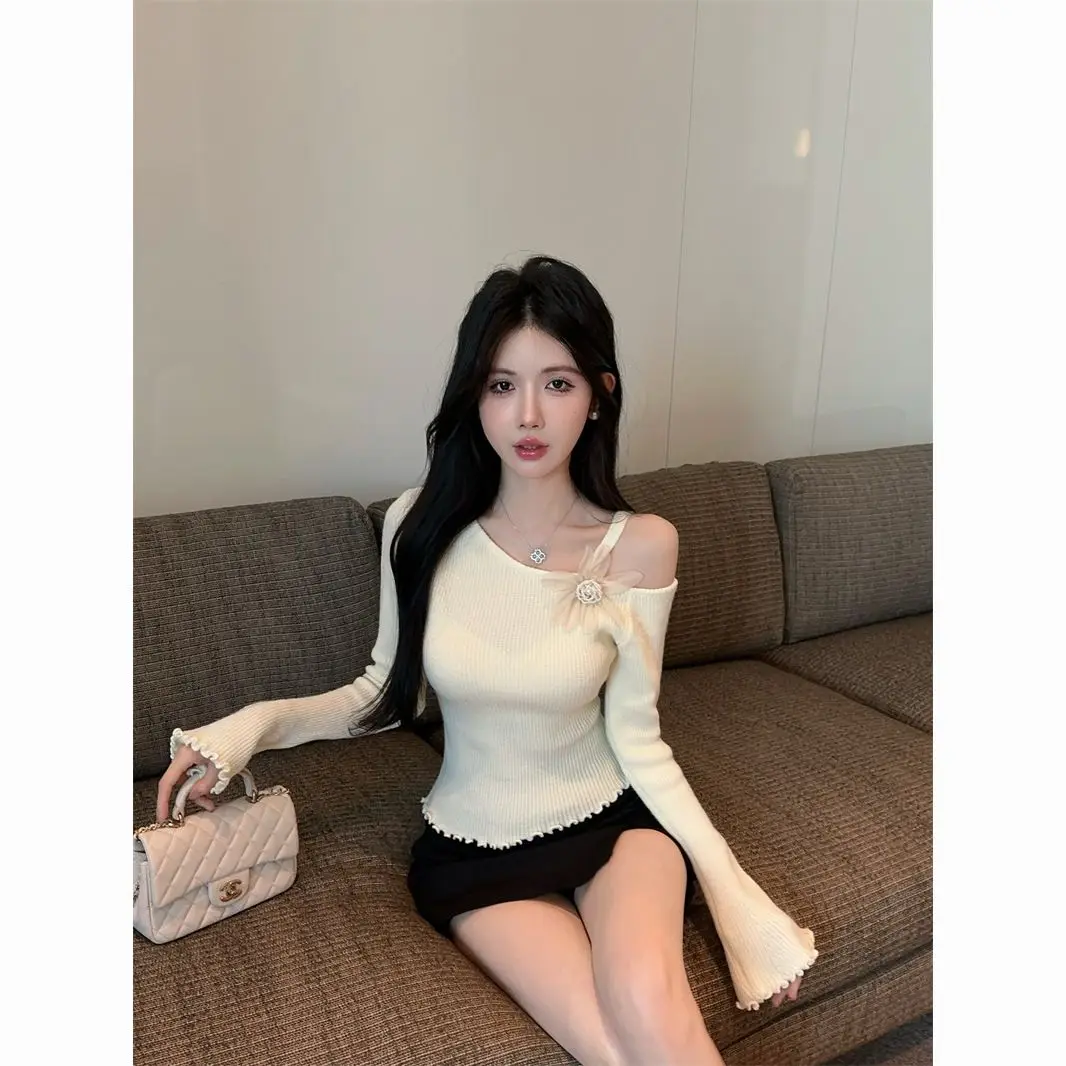 

Sweaters Jumpers Pullovers Woman 2025 Merino Pattern Slim Fit OL BF Y2K Commute Professional Elegant Simple Thermal Autumn Basic