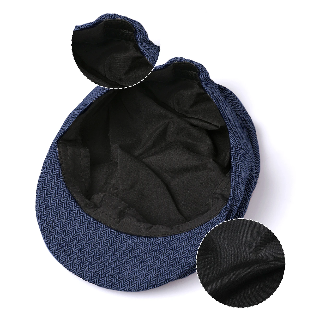 Baby Boys Newsboy Hat Kids Herringbone Flat Cap Infant Retro Beret Accessories Toddler Felt Soft Lining Thick Warm Hat