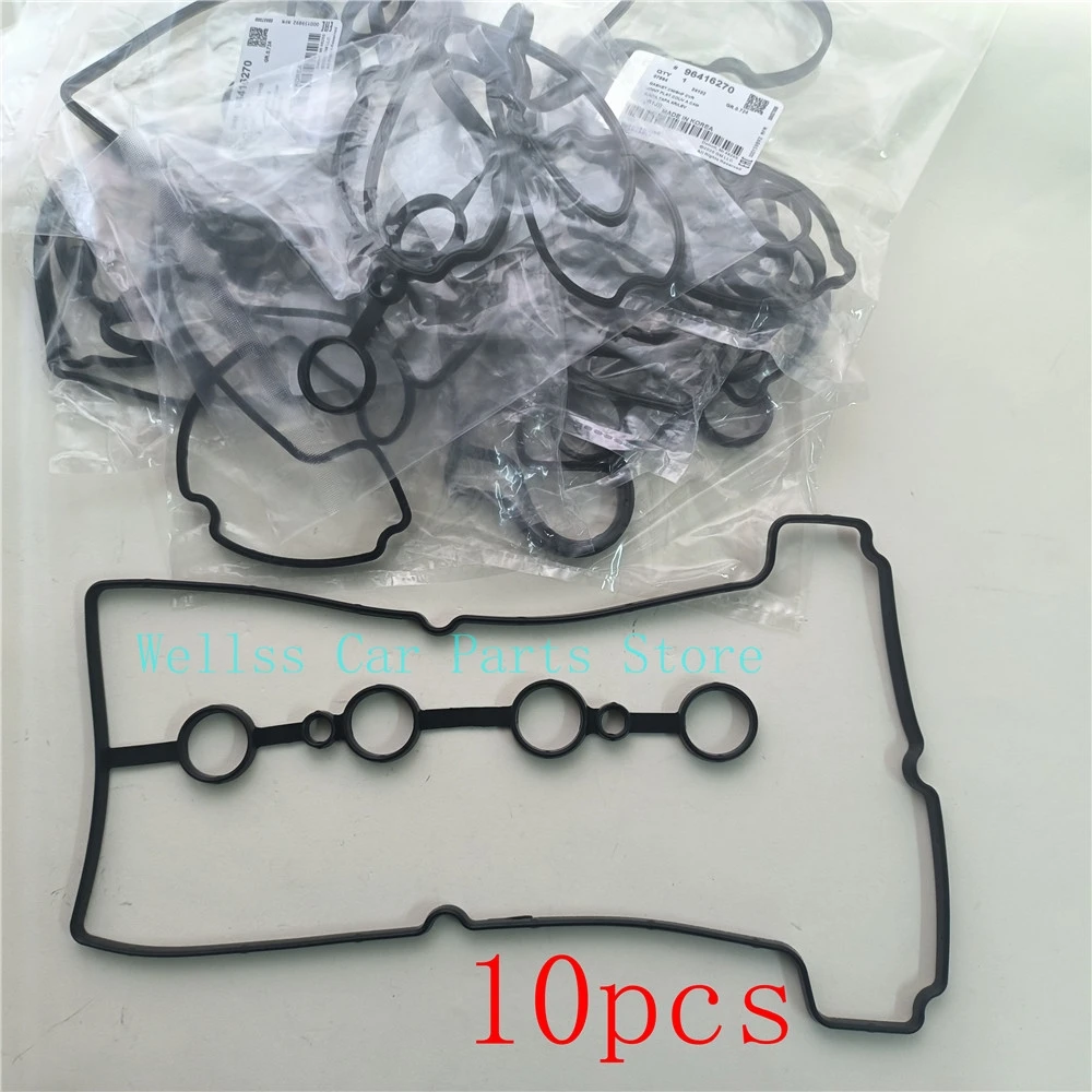 

10 шт. 96416270 подлинная китайская крышка клапана, уплотнительная резиновая прокладка головки блока цилиндров двигателя, уплотнительное кольцо свечи зажигания для Chevrolet Spark