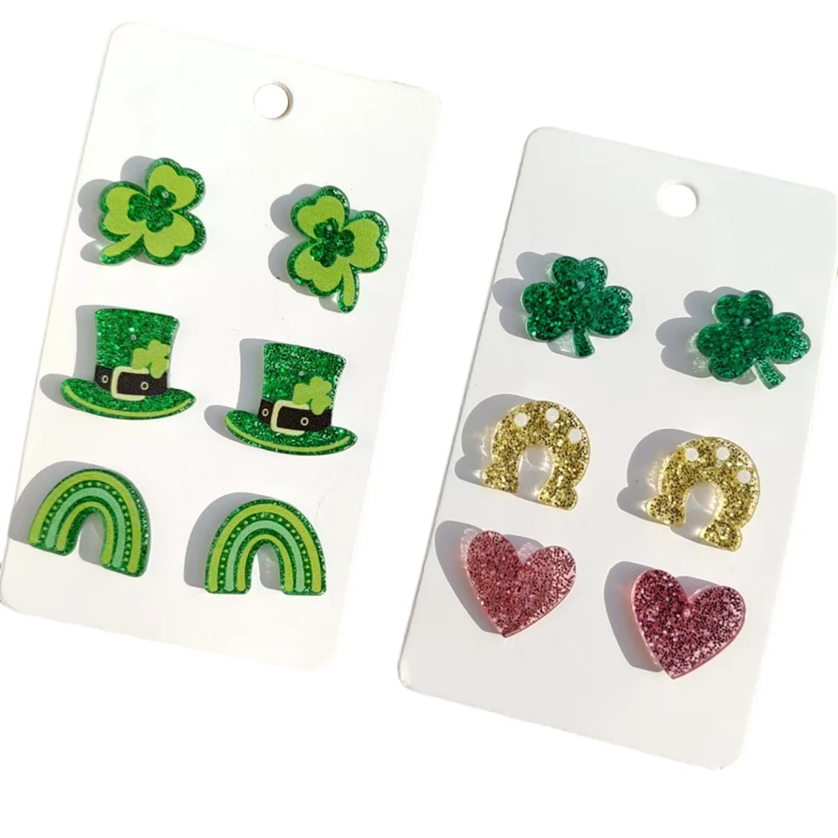 

ABLG . 'S Day Acrylic Glitter Hat Green Women Earrings Women Gift