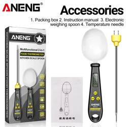 ANENG HTC-6 Mini Digital Scale Kitchen Spoons BBQ Meat Cake Candy Fry Grill Dine Household Cooking Thermometer Bake Gadget Tools