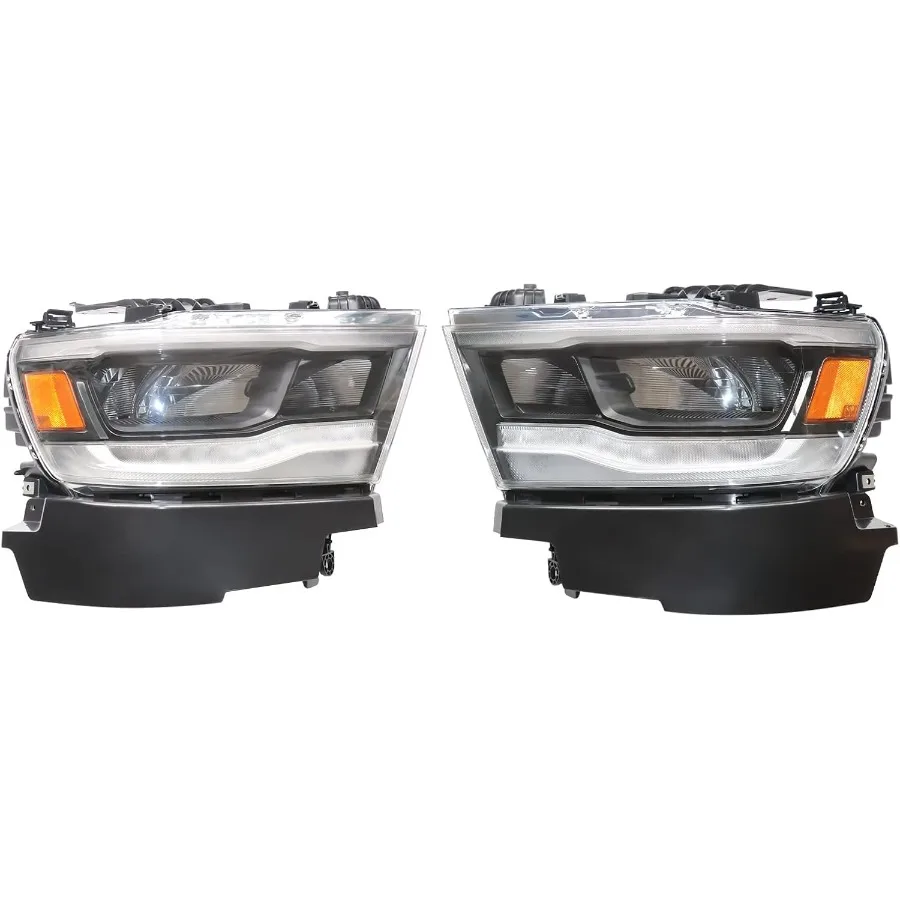 

Полностью светодиодные передние фары для 2019-2024 RAM 1500 Rebel Laramie NONLaramie Longhorn L: 68316082AG R: 68316082AH Драйвер +