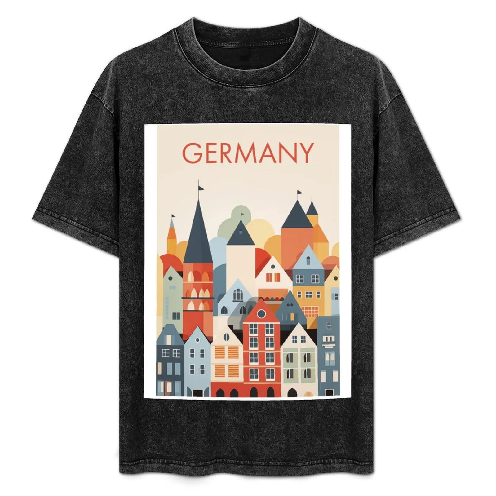 

GERMANY Traditional Travel Poster T-Shirt anime tshirt graphic shirts hippie clothes boys whites Men's cotton t-shirt