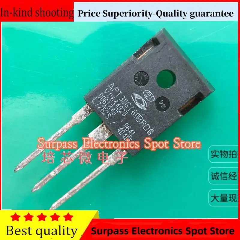 10PCS-100PCS  APT30GT60BRDG  TO-247 600V IGBT   Price Superiority-Quality guarantee