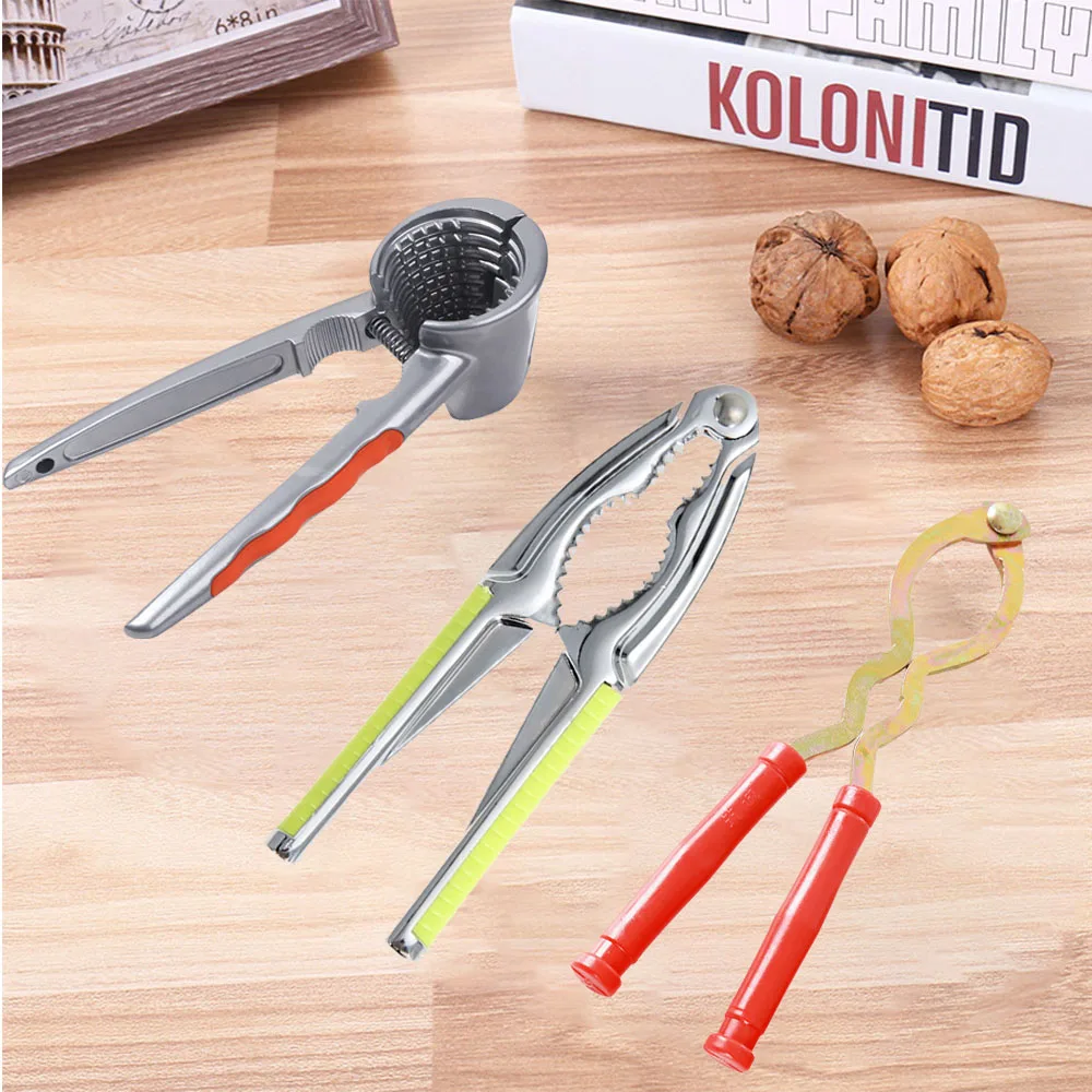 

Multi-Function Kitchen Tool Nut Cracker Sheller Walnut Cracker Plier Metal Opener Tool Stainless Steel Nutcracker