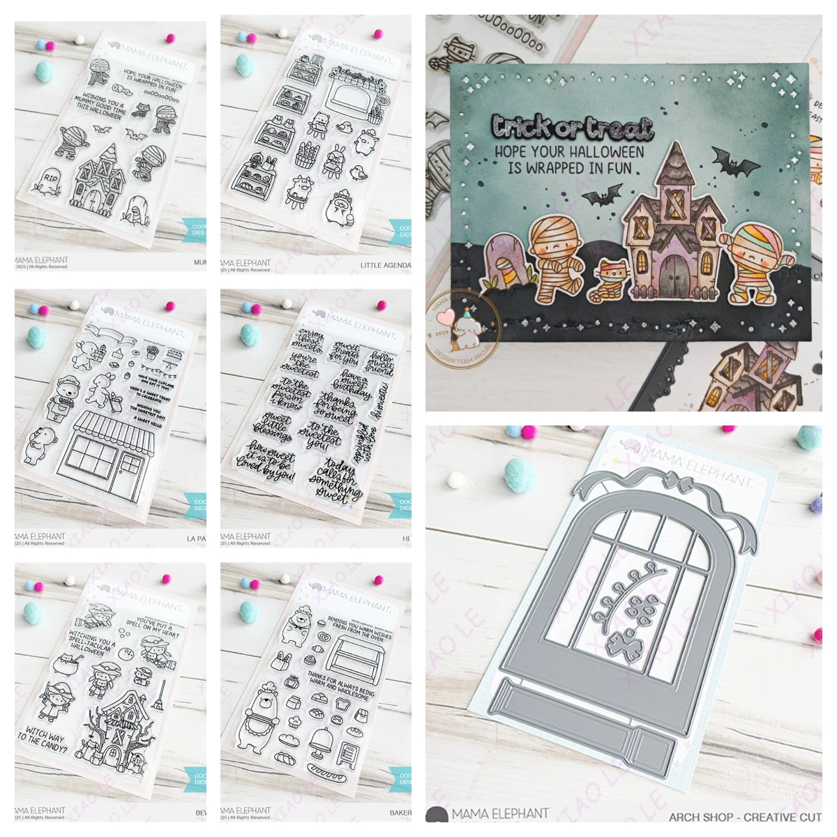 

Happy Halloween Witch Metal Cutting Dies Silicone Stamps Scrapbooking New Make Photo Album Card Diy Paper Embossing Craft Cut
