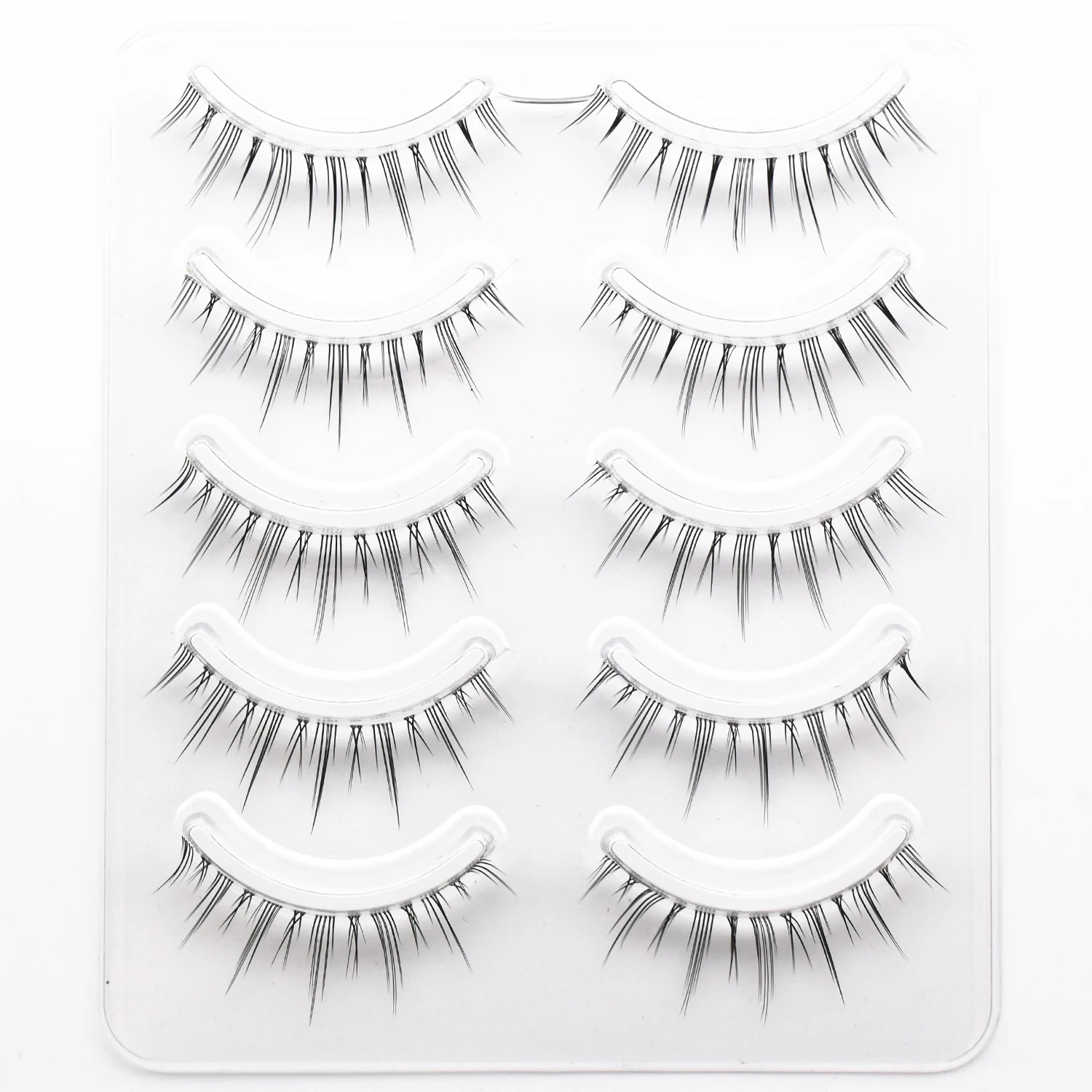 5 Pairs Manga Lashes Natural Lashes Soft False Eyelashes Little Devil Lashes Anime Lashes Full Strip Lashes Band Eyelash Makeup