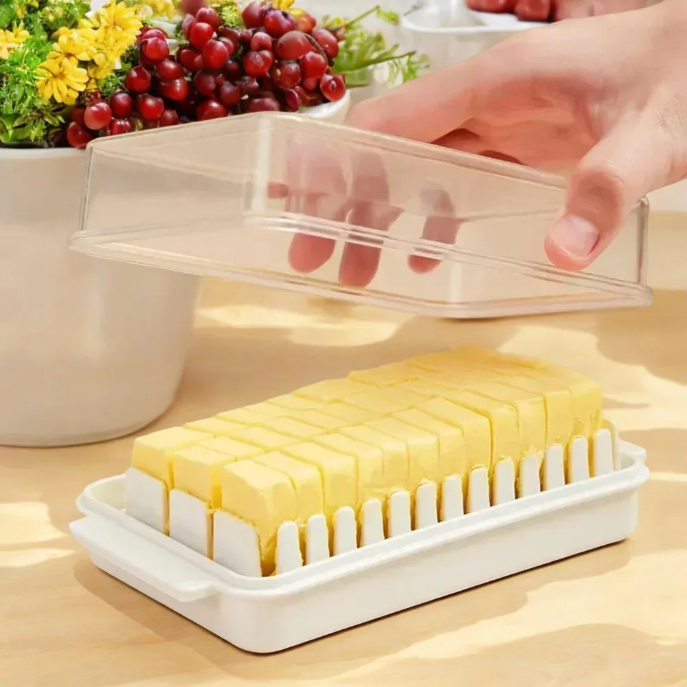 Convenient Covered Butter Cutting Box - Refrigerator Fresh Baking Cheese Baking Cheese Cutter - Keep Your Butter Fresh and Easy