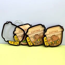 2025 Cute Shake Cartoon Capybara Cartoon Kawaii Cosplay Keychain Animal Acrylic Key Chain Ring Anime Jewelry Birthday Gift