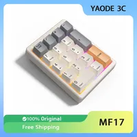 Magicforce MF17 Mini Keyboard RGB Numpad Support QMK/VIA Hot Swap Ergonomics Keypad Wired 17Keys Office PC Gamer Accessories