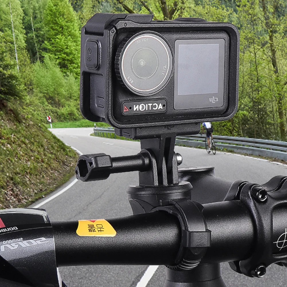 MTB Bike Camera Stand Universal Road Bicycle Round/Flat Handlebar Camera Mount Holder Anti-Slip For-Gopro Insta 360 Accessories