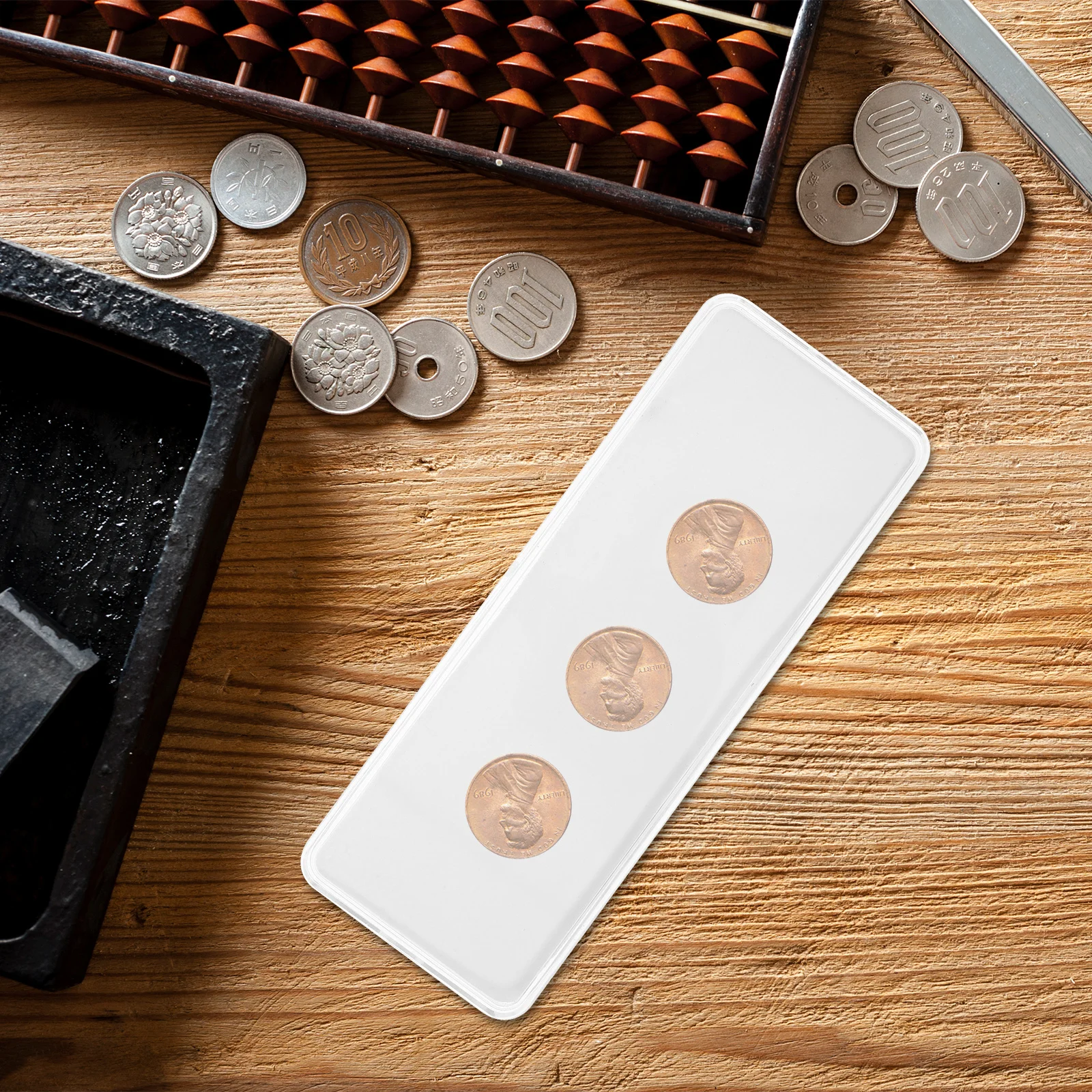 

Plastic Coin Box Transparent Coin Storage Case for Collectors Portable Display Case for Coins Badges Medals Organizer Holder