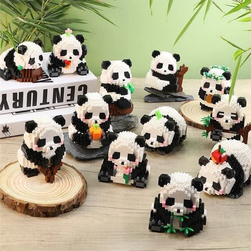 

Cute Panda Series Building Block Toys with Small Particles BricksDIY Assembly Toy Figures for Children and Adults Gift