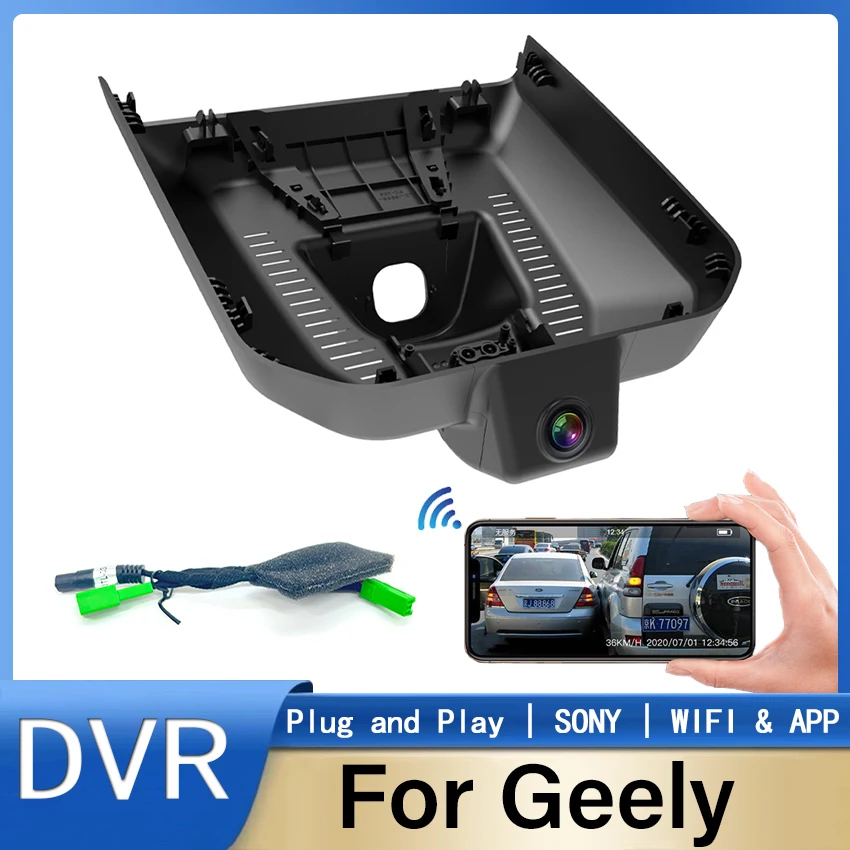 

For Geely Boyue L,dla Atlas pro, dla Galaxy l7 2023 2024 4K 2160P Plug and Play instalacja samochodowa rejestrator Wifi Dash cam