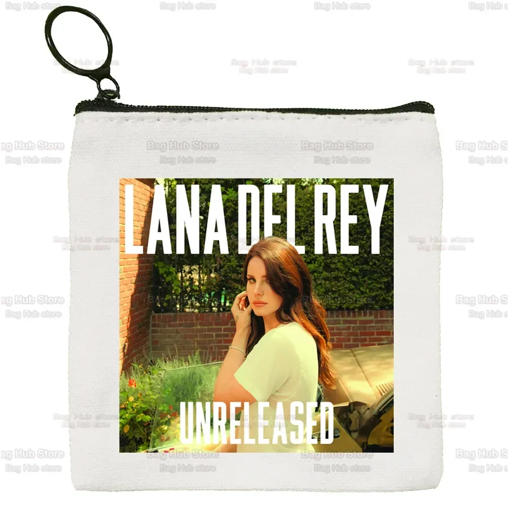 Lana Del Rey Korean Version Simple Coin Purse Coin Purse Female Student Canvas Cute Key Bag Mini Clutch Small Purse