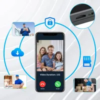 Tuya App Control WiFi Video Smart Doorbell Night Vision Peephole Camera Human Detection Door Bell Alexa Google Announcement