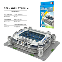 3D football field paper jigsaw puzzle Stadium building model，The Perfect Gift for Real Madrid fans