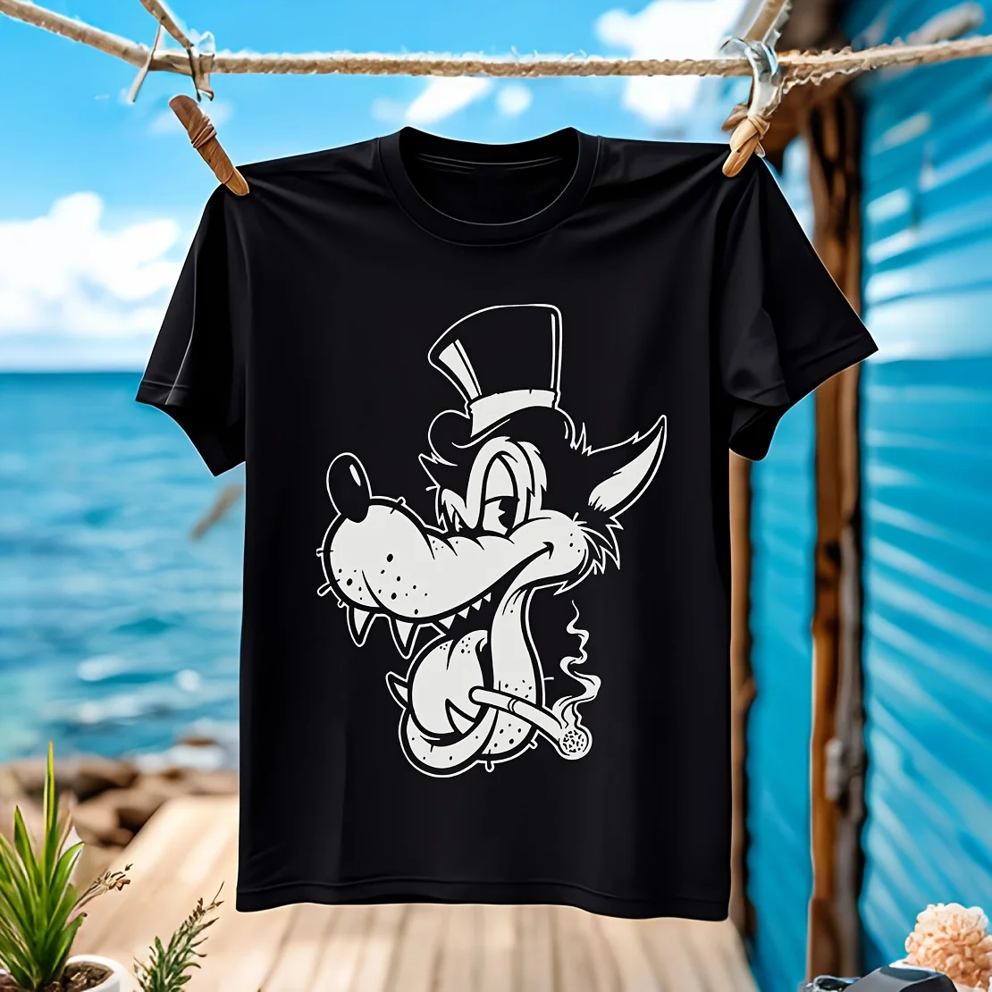 

Big Bad Wolf Men's T-shirt 100% Cotton Casual Breathable Confortable casual daily wear wide size range neutral colors premium