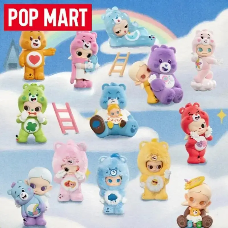 POP MART CareBears X Zsiga Series Blind Box Anime Action Figure Guess Bag Figurines Doll Desktop Decoration Cute Model Toys Gift