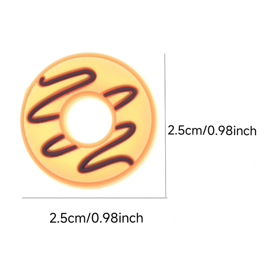 1-16Pcs Cartoon Colorful Donut Series PVC Shoe Charms Accessories DIY Creativity Sandal Wristbands Decorations Gifts