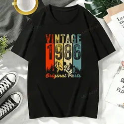 Camiseta Vintage de algodón para hombre y mujer, camisa de manga corta de 40 a 40 años, regalo de aniversario de cumpleaños, 1984
