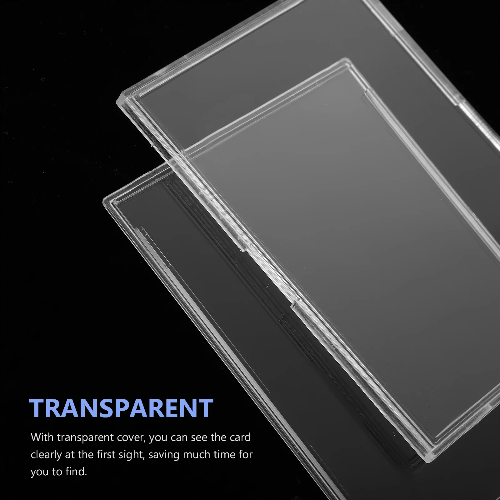 10 個のアクリルカードホルダークリアカードケースゲームトレーディングスポーツカード保護用再利用可能なディスプレイスタンドオーガナイザー