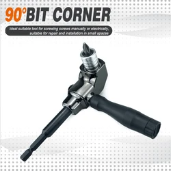 Self-Locking 90 Degree Right Angle Screwdriver Holder Drive Bit Angle Extension Electric Screw Driver Angle Driver Hand Tools