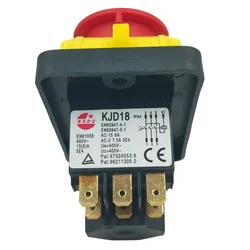 7pins 400V/50Hz 5E4 On/Off Electrmagnetic Power Switches for Vessel Boat Grinding Machine KJD18