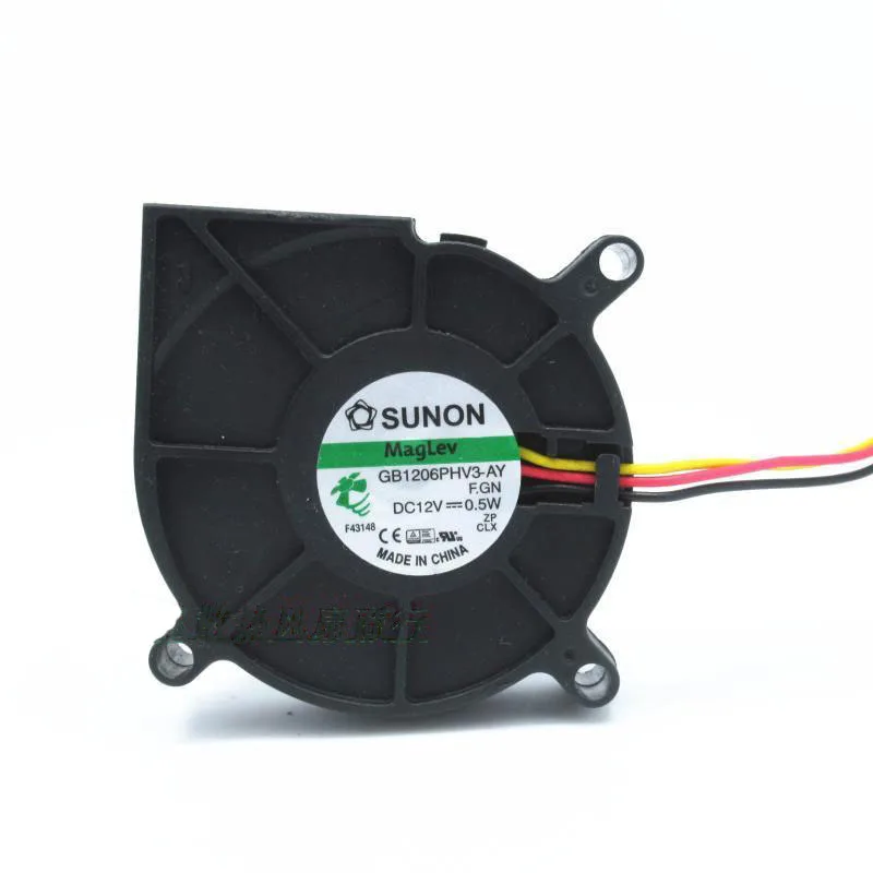 

Sunon GB1206PHV3-AY Maglev Humidifier centrifugal fan industrial blower projector blower centrifugal fan DC12v 0.5W with 3pin