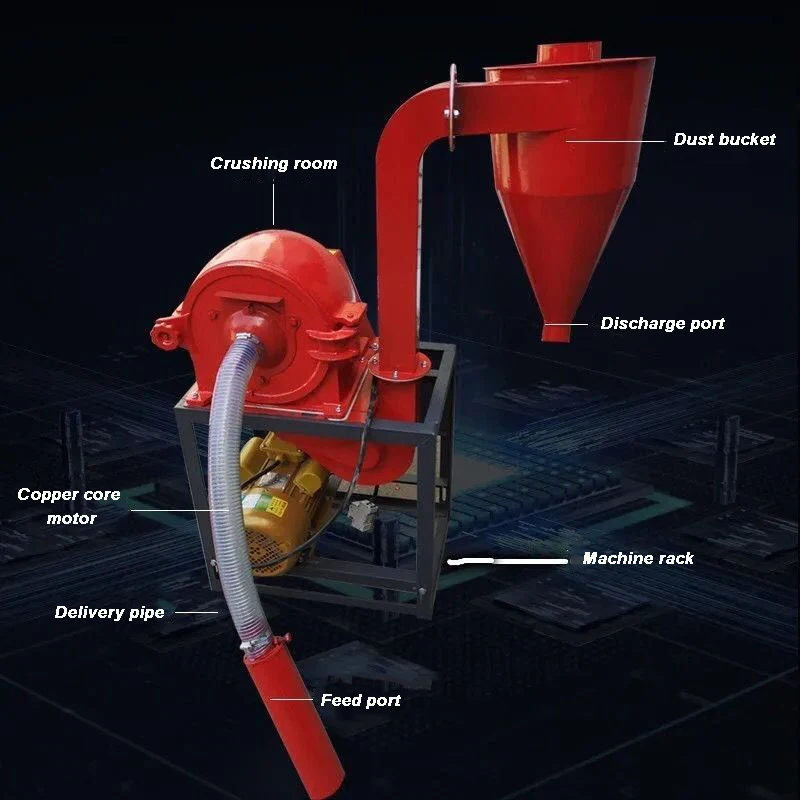 Factory Mini Flour Milling Grinding Machine Rice Corn Pepper Cereal Grinder Electrical Corn Grain Flour Mill Crushing Machine