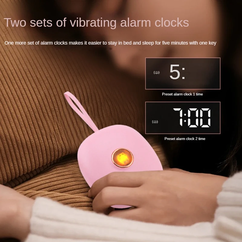 Digital Vibrating Alarm Clock For Heavy Sleepers Hearing Impaired Deaf Teens, Battery Operated For Travel Or Home Use Durable A