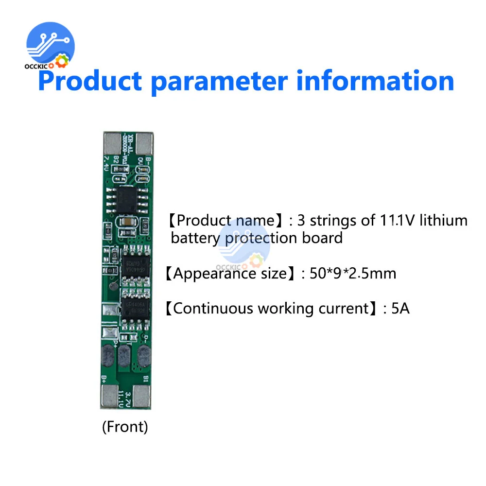 BMS 3S 5A 11,1 V 18650 Защитная плата зарядного устройства для литий-ионного аккумулятора с никелевой полосой, стандартный порт для внешнего аккумулятора