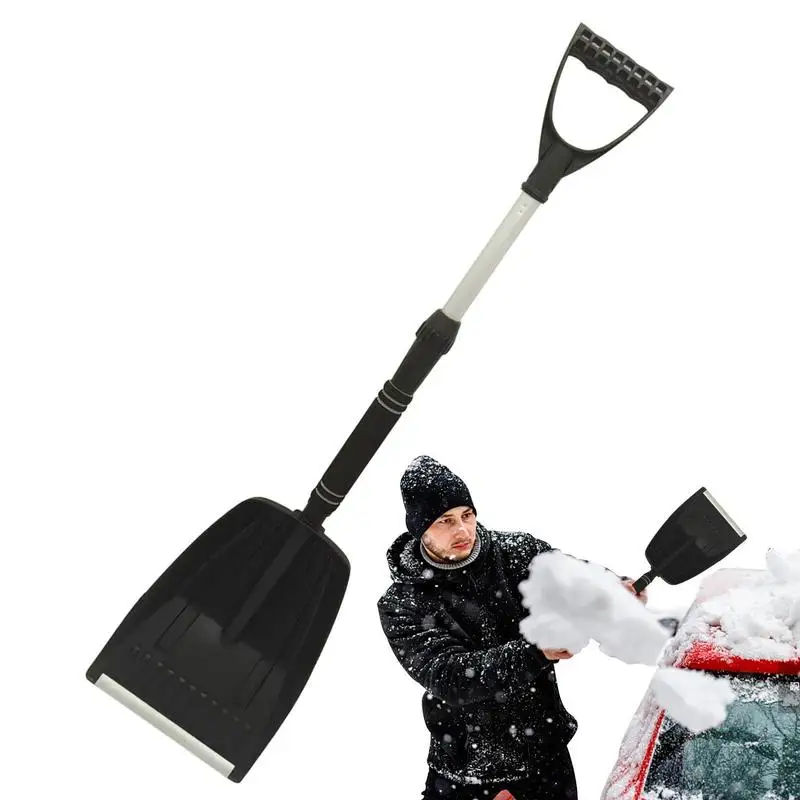 

Retractable Outdoor Snow Shovel Winter Car Emergency Snow Remover Tool Aluminum alloy Ice Shovel Camp Garden Telescopic Shovels