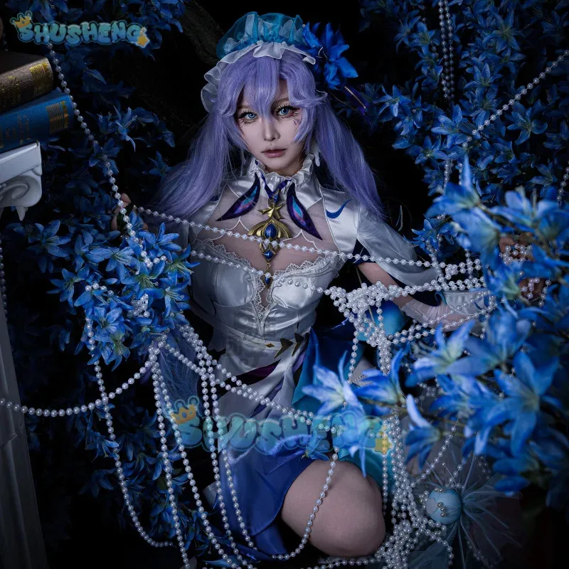 Aaa12 3Wuthering موجات Cantarella تأثيري حلي شعر مستعار فستان أغطية الرأس أقراط Rinascita Fisalia الأسرة حفلة الهالوين للنساء