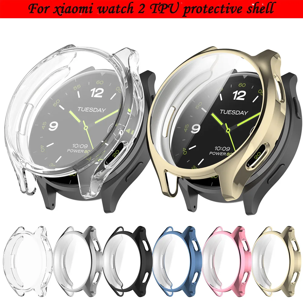 

Soft Smart Watch Strap For Xiaomi Watch 2 Plating TPU Case Full Package Electroplate Protector For Xiaomi Watch2 Accessories