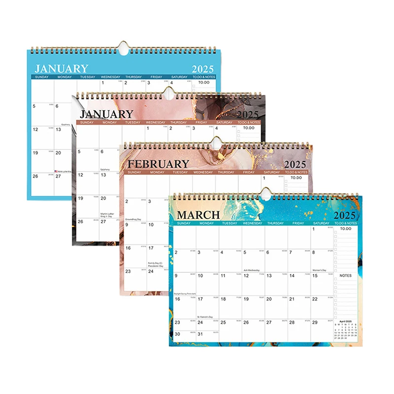 2025 Colorful Calendar Hanging Calendar 12 Months International Holiday Office Schedule Planning Desk Planner Office Supplies