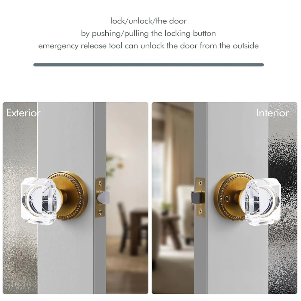 

Антикварные латунные дверные ручки, хрустальная дверная ручка, дверные ручки для прохода, стеклянная внутренняя дверная ручка для зала и шкафа, цинковый сплав