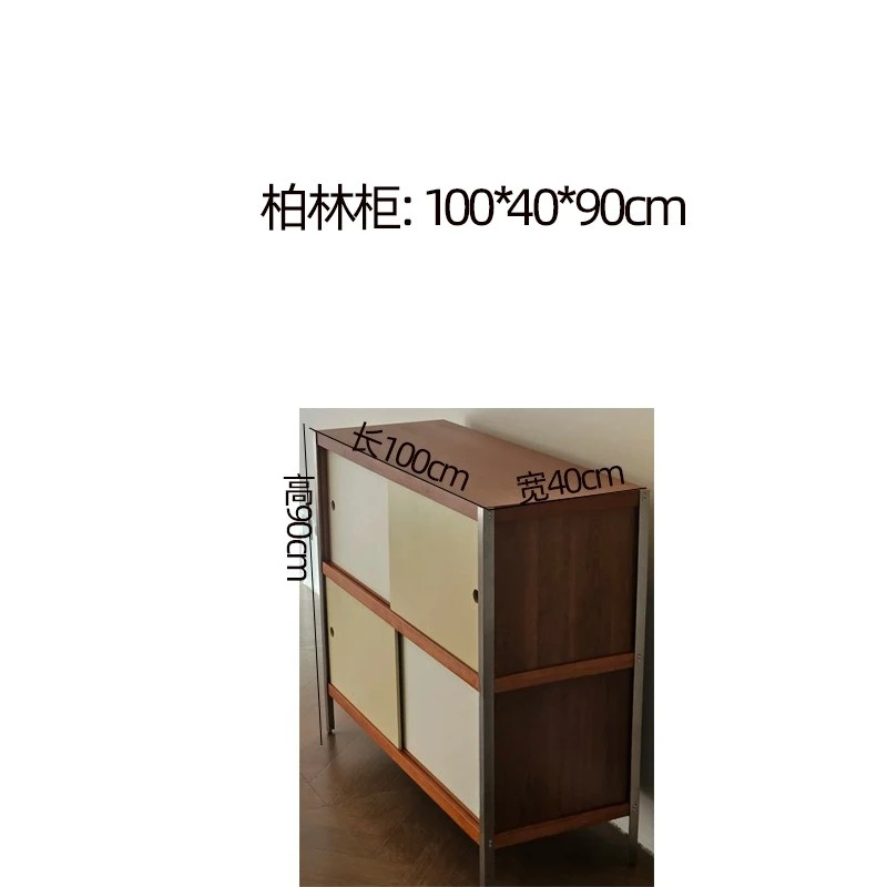 Combination cabinet medieval solid wood storage dining side  living room storage wall display cabinet