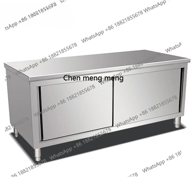 

Commercial single sliding door workbench 1.2 * 0.6m kitchen console stainless steel locker