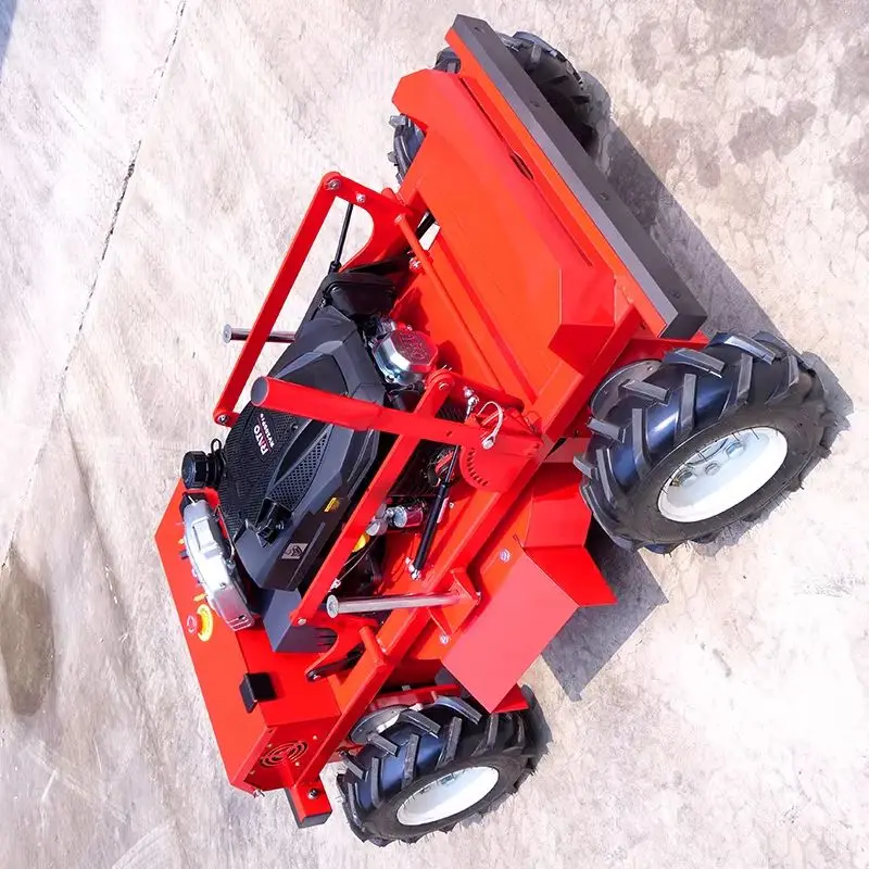 中国製カスタマイズリモートコントロールロボット芝刈り機新型ワイヤレス電動スタートリモートコントロール芝刈り機芝生トリミングロボ
