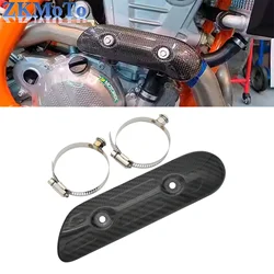 Motorcycle Carbon Fiber Exhaust Heat Shield Protector Guard Cover For KTM EXC EXCF 4 Stroke 250 350 400 450 500 2007-2022 2023
