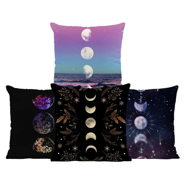 Fantasy Moon Pillow Case Tarot Witch Garden Chair Pillowcase for Living Room Decorative Cushions for Bed Sofa Pillow Cover 40x40