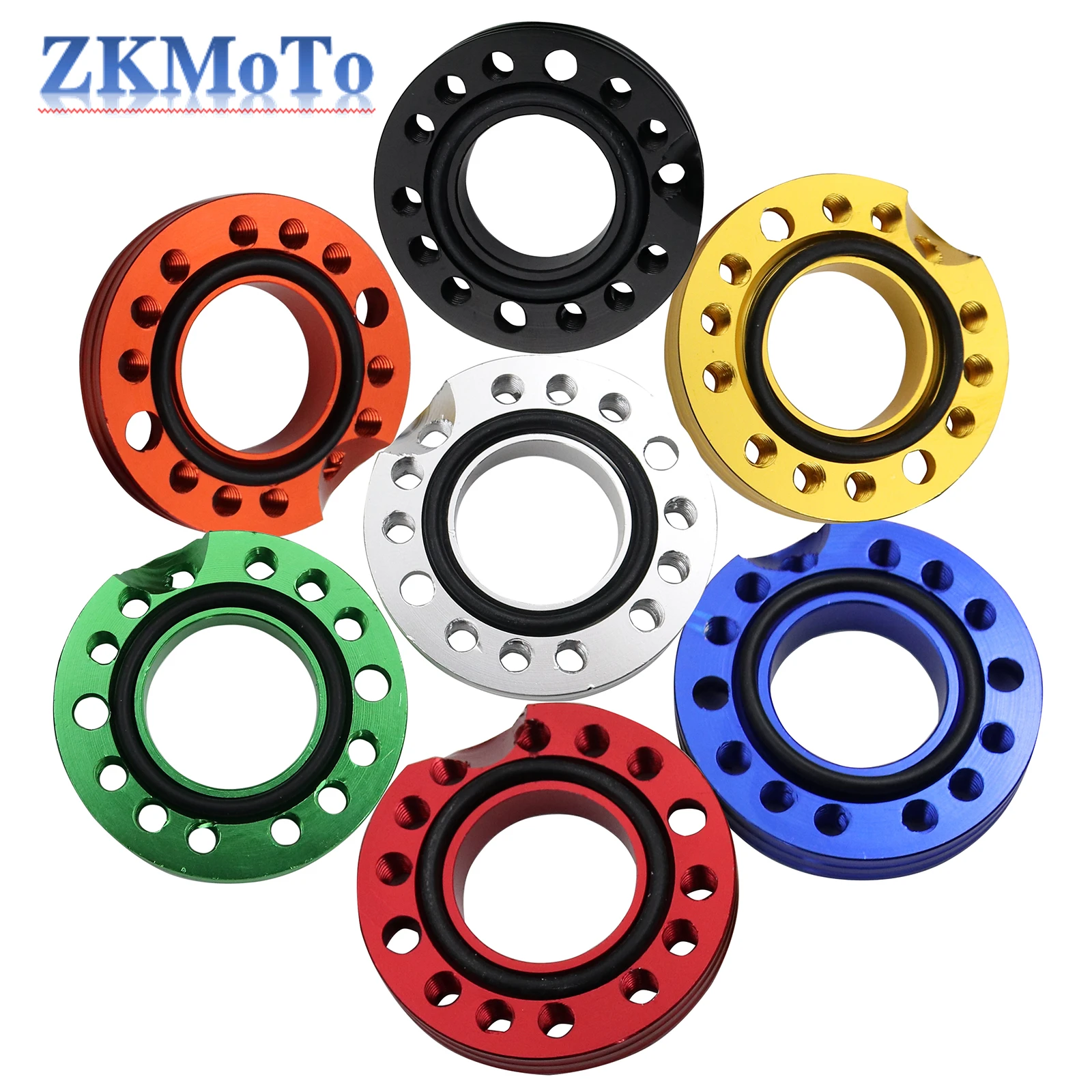 Motorcycle Parts 28mm CNC Carb Carburetor Inlet Manifold Adjuster Universal Flange Spinner Plate Adaptor For Pit Dirt Bikes