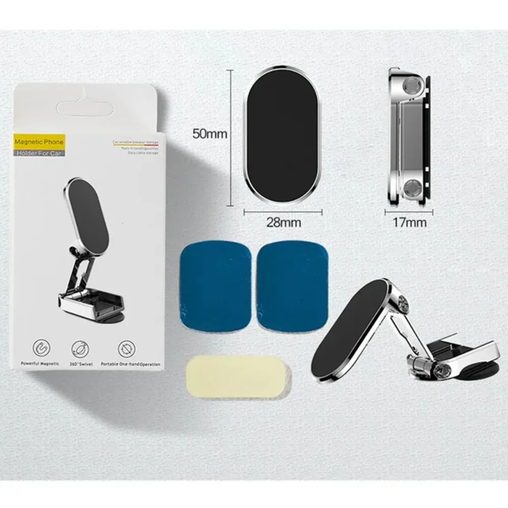 New Creative Folding Magnetic Stand Aluminum Alloy Multi Functional Car Phone Stand Desktop Folding Easy To Install Firmly